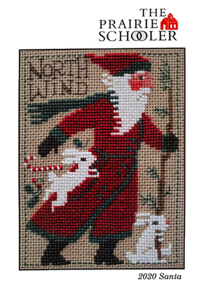 Prairie Schooler 2020 Santa Christmas cross stitch pattern