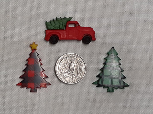 Red Truck christmas tree needle minders