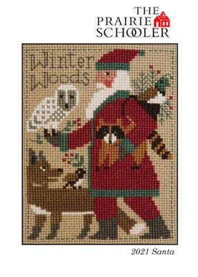 Prairie Schooler 2021 Santa Christmas cross stitch pattern