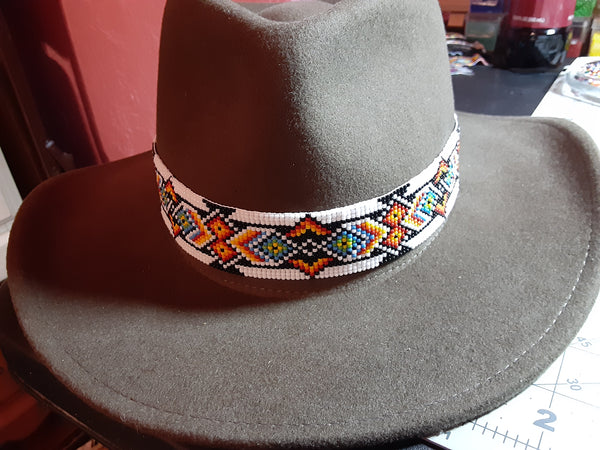 AustinThreadCrafts Native American Style loom beaded hat head band