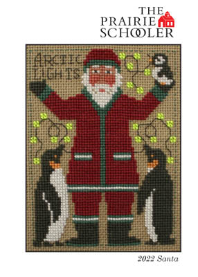 Prairie Schooler 2022 Santa christmas cross stitch pattern