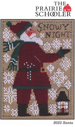 Prairie Schooler 2023 Santa cross stitch pattern