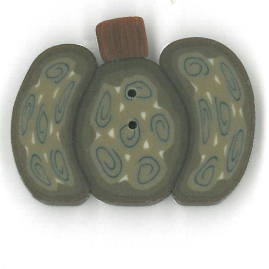 Just Another Button Company Green Wild Pumpkin 2293 handmade clay buttons