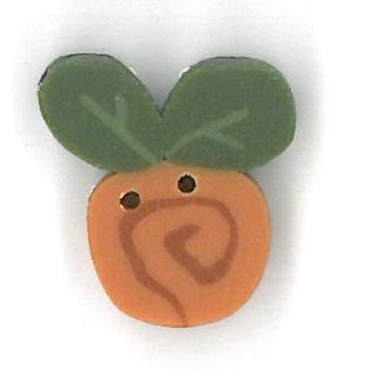 Just Another Button Company Pumpkin Swirly Bud 2309 buttons