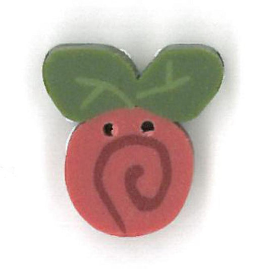 Just Another Button Company Raspberry Swirly Bud 2310 buttons