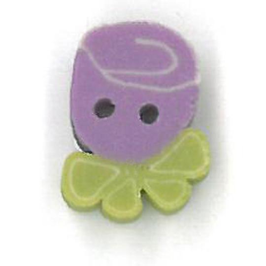 Just Another Button Company Purple Ribbon Rose 2322 buttons