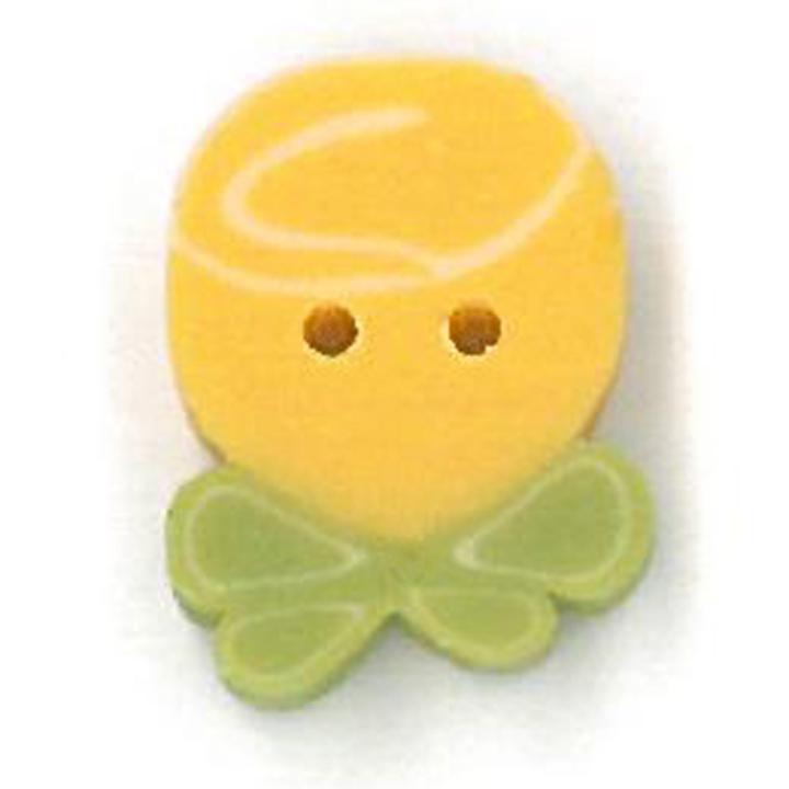 Just Another Button Company Yellow Ribbon Rose 2324 buttons