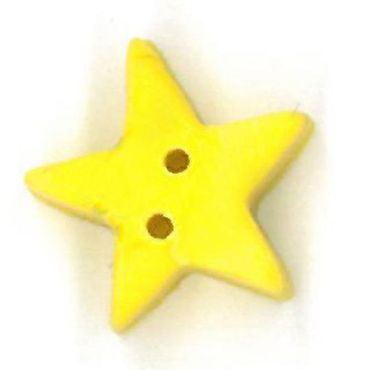 Just Another Button Company Lemon Star 3327 handmade clay buttons