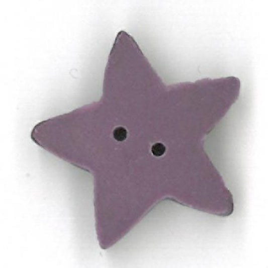 Just Another Button Company Lilac Star 3328 handmade clay buttons