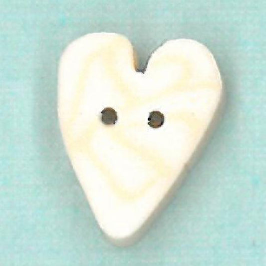Just Another Button Company White Velvet Heart 3336 buttons