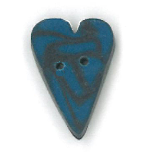 Just Another Button Company Blue Velvet Heart 3338 buttons