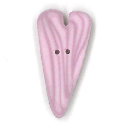 Just Another Button Company Light Lilac Velvet Heart 3344 handmade clay buttons