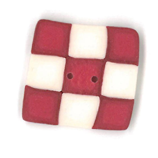 Just Another Button Company Red & White Patches 3367 Buttons