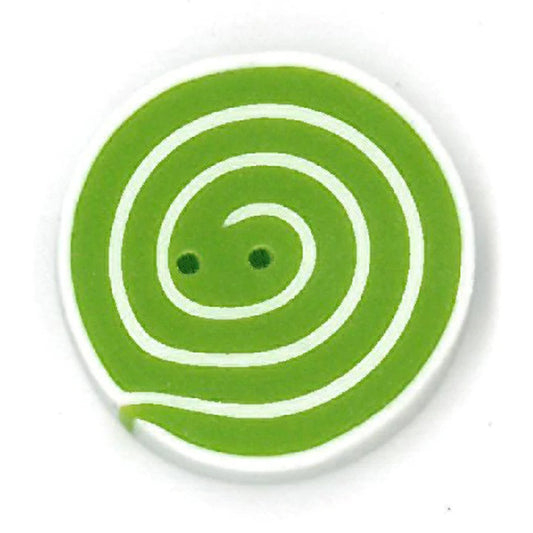 Just Another Button Company Lime & White Swirl 3478 Buttons