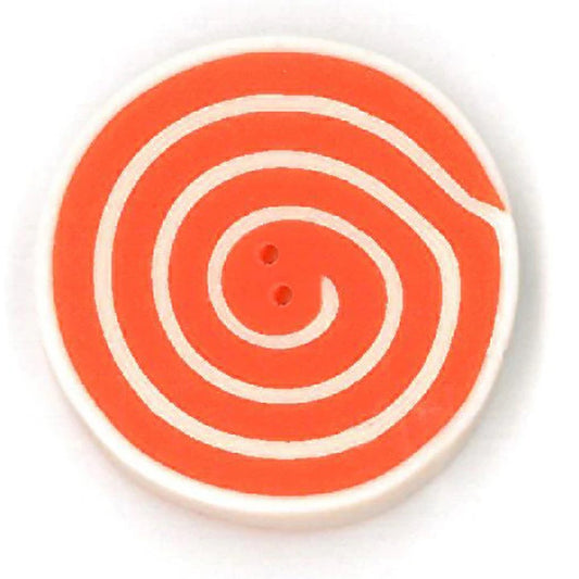 Just Another Button Company Orange & White Swirl 3479 Buttons