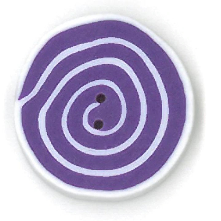 Just Another Button Company Violet & White Swirl 3480 Buttons