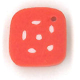 Just Another Button Company Dotted Coral Square 3484 Buttons