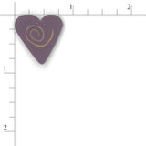 Lilac Swirly Heart 3486 Buttons