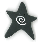 Just Another Button Company Black Swirly Star 3503 Buttons
