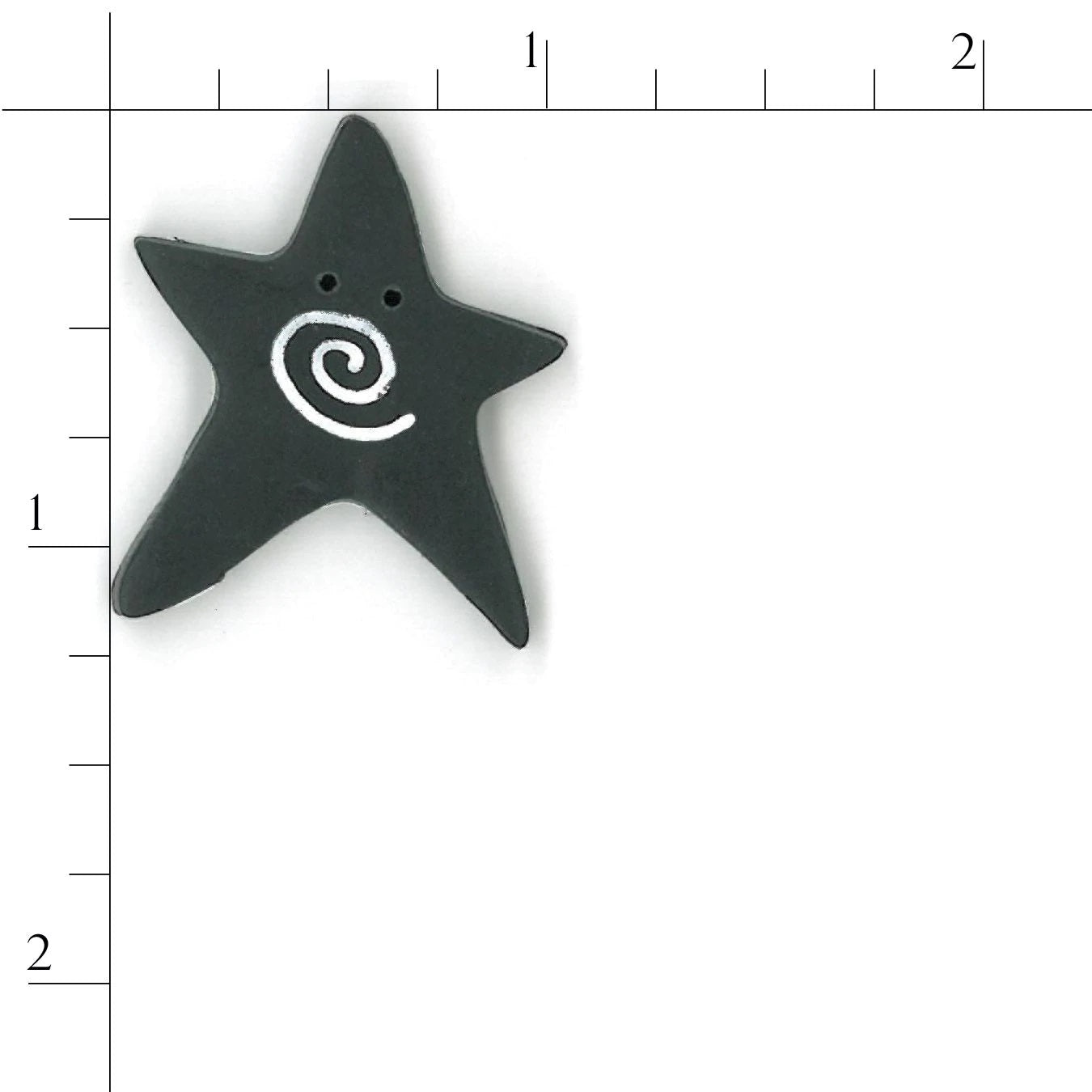 Black Swirly Star 3503 Buttons