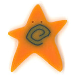 Just Another Button Company Orange Swirly Star 3504 Buttons