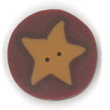 Just Another Button Company Gold Star on Red 3514 Buttons