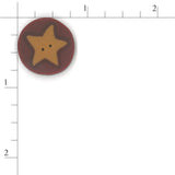 Gold Star on Red 3514 Buttons