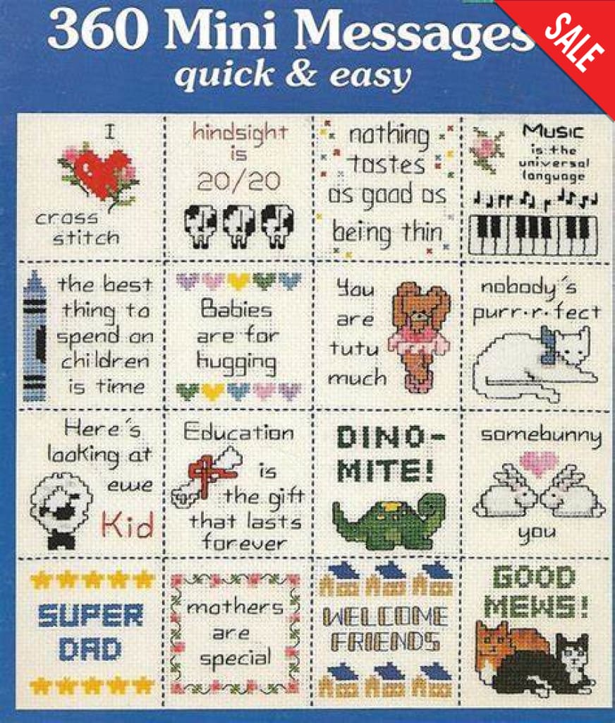 Jeanette Crews 360 Mini Messages DB-7136 cross stitch pattern book