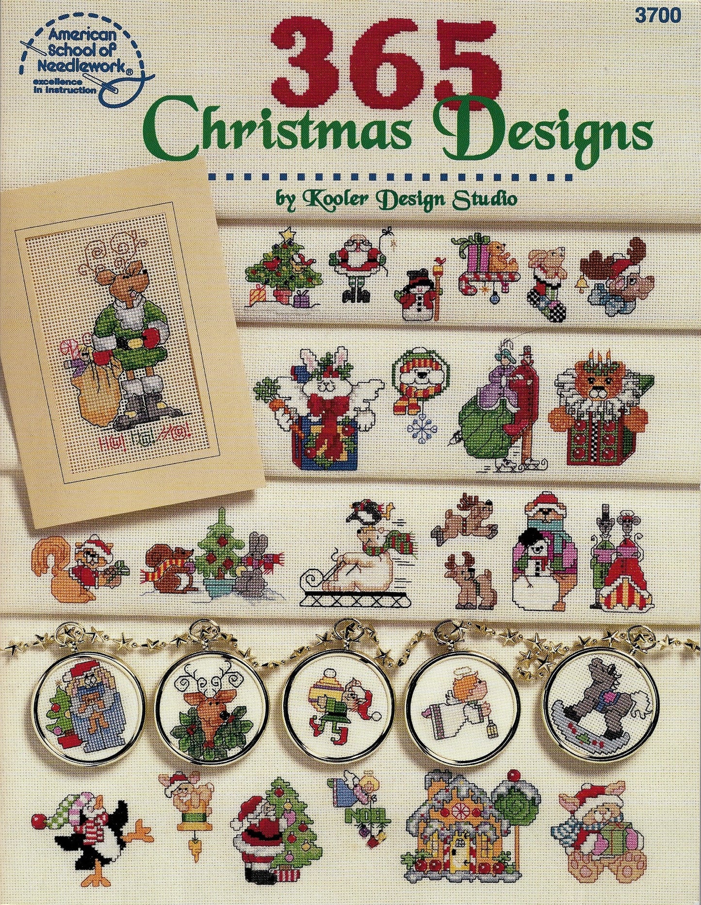 american school of needlework 365 Christmas Designs 3700 cross stitch