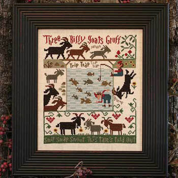 Prairie Schooler 3 Billy Goats Gruff cross stitch pattern