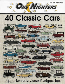 Jeanette Crews Designs 40 Classic Cars cross stitch pattern