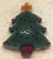 Mill Hill Christmas Tree 43017 ceramic button