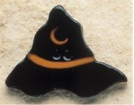 Mill Hill Witches Hat 43058 ceramic button