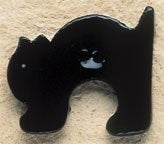 Mill Hill  Arched Black Cat 43060 ceramic button