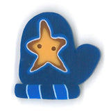 Just Another Button Company Blue Mitten with Star 4421 Buttons