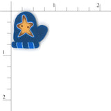 Blue Mitten with Star 4421 Buttons
