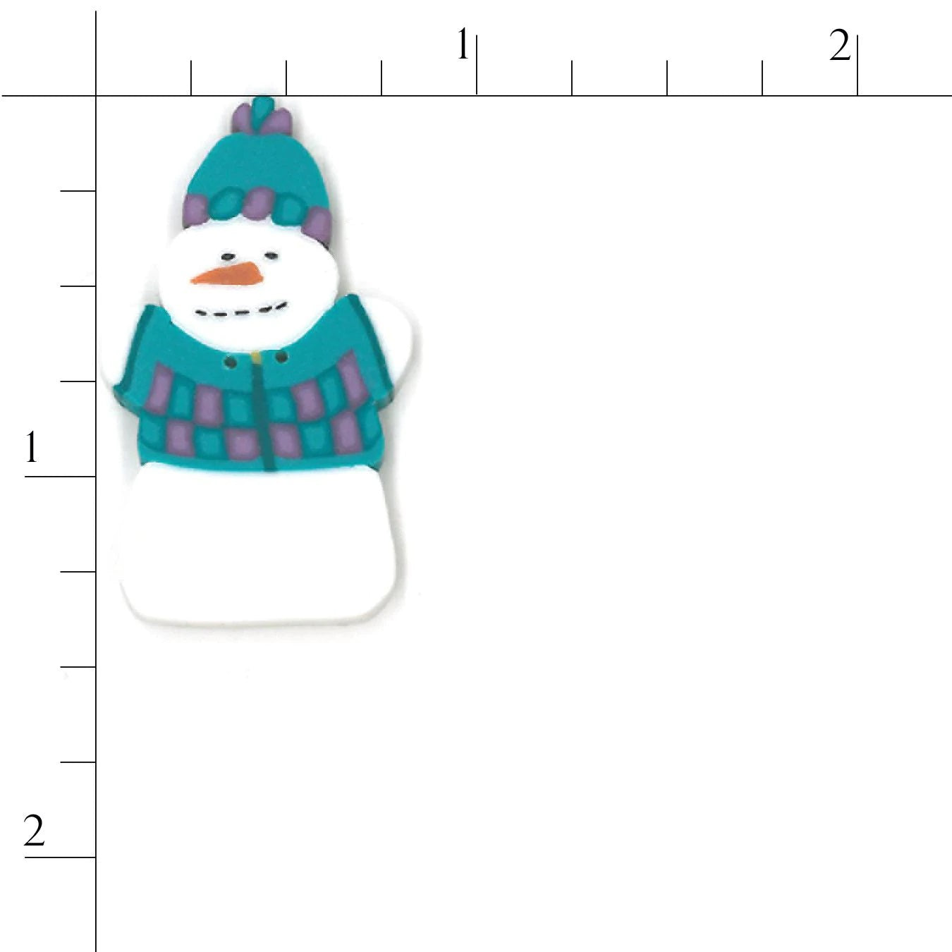 Teal Snowman 4425 Buttons