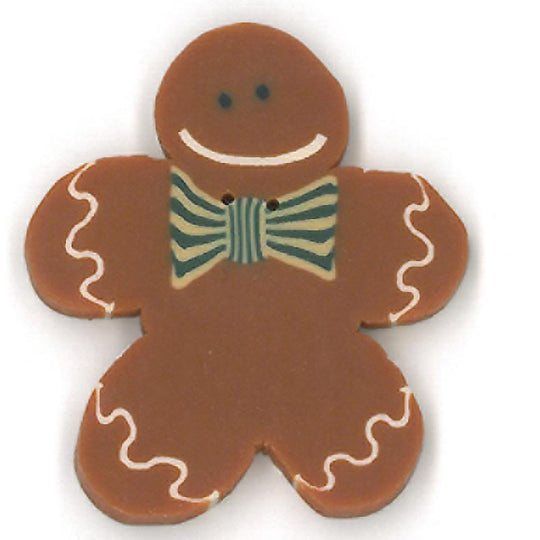 Just Another Button Company Fred the Gingerbread Man 4457 button