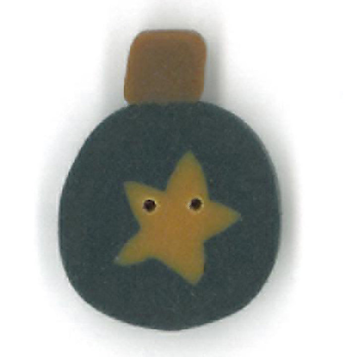 Just Another Button Company Primitive Blue Ornament (Star) 4488 button