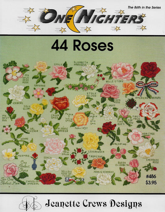 Jeanette Crews 44 Roses cross stitch pattern