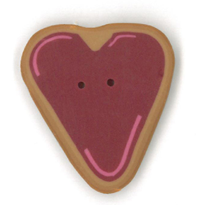 Just Another Button Company Heart Cookie 4519 button