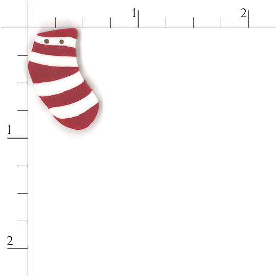 Red Striped Stocking 4523 Buttons