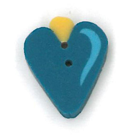 Just Another Button Company Teal Bauble 4562.S handmade clay button