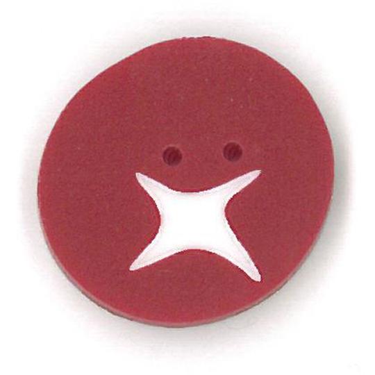 Just Another Button Company Red Berry 4575 handmade clay button