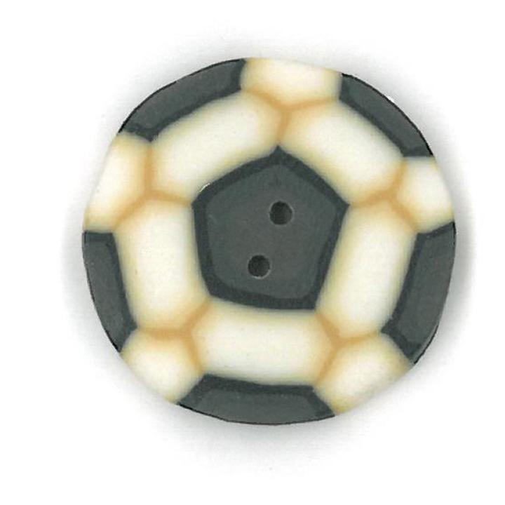 Just Another Button Company Soccer Ball 4581 handmade clay button