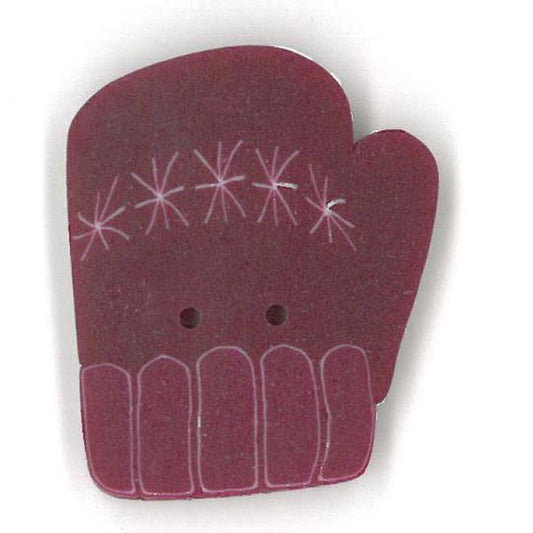 Just Another Button Company Wine Mitten 4592.S handmade clay button