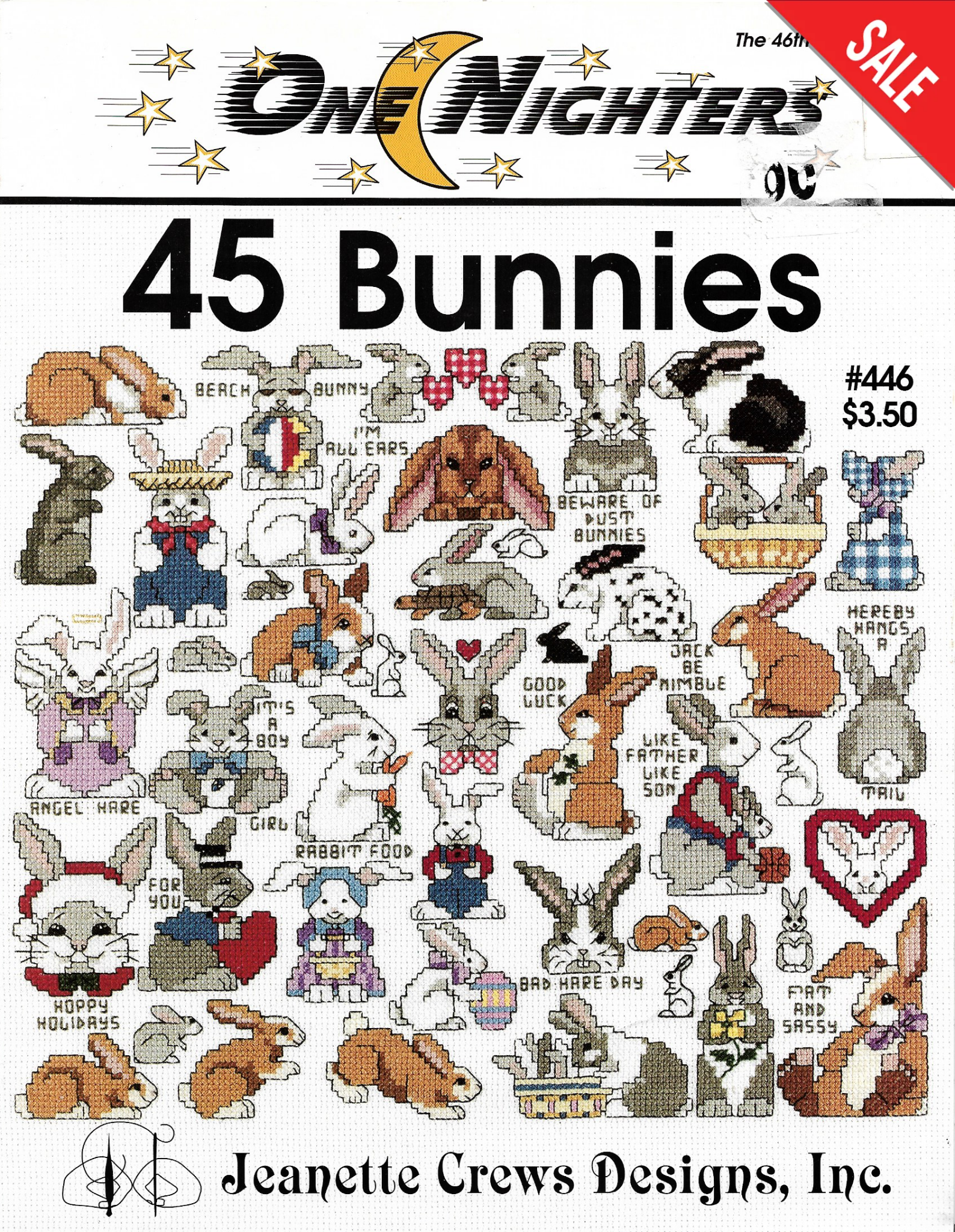 Jeanette Crews 45 Bunnies One Nighters 446 cross stitch pattern