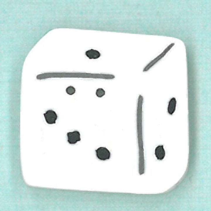Just Another Button Company 4613.M Dice handmade clay button