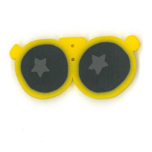 Just Another Button Company 4618.L Yellow Sunglasses handmade clay button