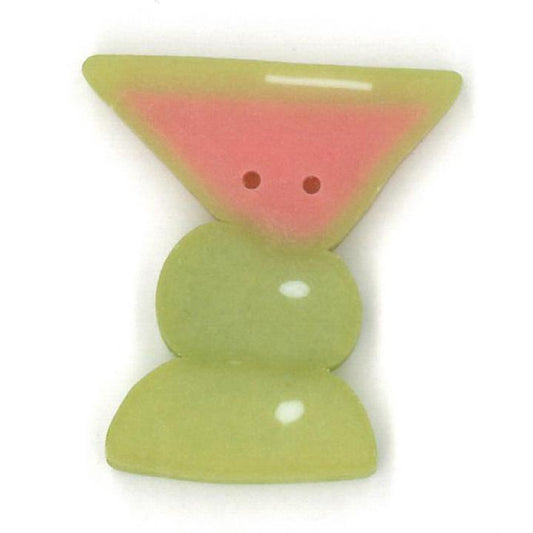 Just Another Button Company 4619.L Pomegranate Martini handmade clay button